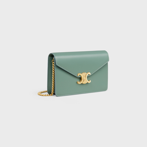 WALLET ON CHAIN MARGO IN SHINY CALFSKIN CELADON - Image 2